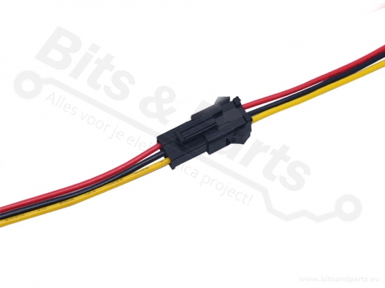 Kabelset JST SM 3 pins - zwart/rood/geel - 30cm